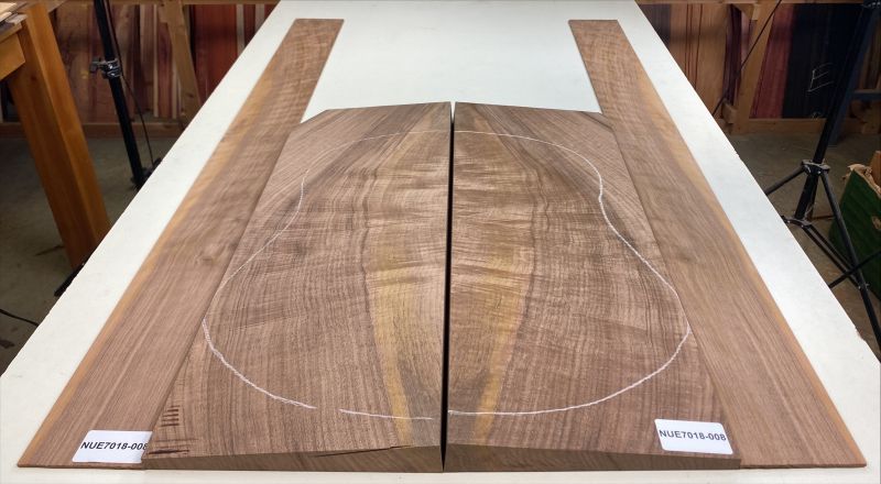Back & Sides Walnut, European Archtop Unique Piece #008